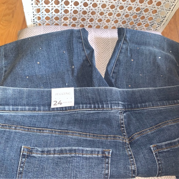 NWT Sparkle Jeggings Lane Bryant jeans NEW 24 - Picture 7 of 12